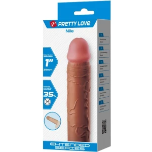 PRETTY LOVE - NILE PENISHÃLLE MIT 2,5 CM VERLÃNGERUNG MULATTE